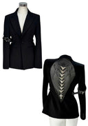 Open-Back Dragon Spine Blazer