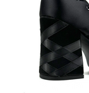 Black Satin Ballet Platform Heels