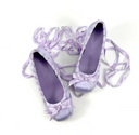 Lavander Satin Ballet Platform Heels