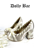 Gold Satin Ballet Platform Heels