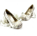 Gold Satin Ballet Platform Heels