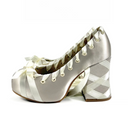 Gold Satin Ballet Platform Heels
