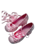 Pink Satin Ballet Platform Heels