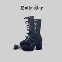 Gothic Lace Platform Boots