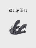 Black fangs sandals goth