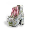 Retro Embroidered Heeled Boots